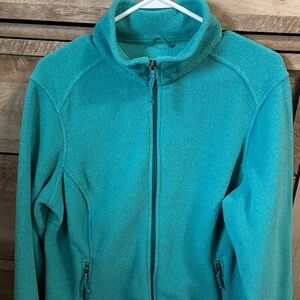 L.L. Bean Turquoise Polartec Fleece Jacket size medium women’s